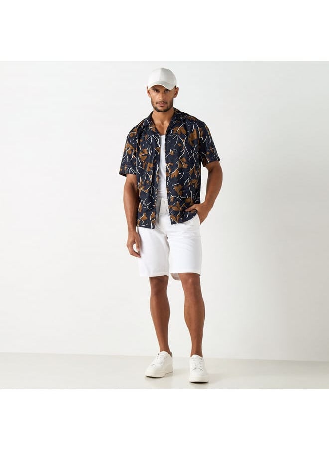 Iconic Iconic All-Over Print Camp Collar Shirt with Short Sleeves  - Image 2