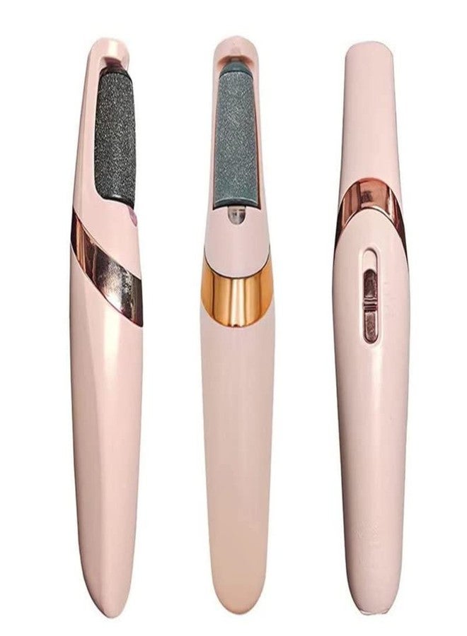 Exxelo Electronic Pedicure Tool Cordless Rechargeable Callus Dead Skin Remover Polishing Wand with 2 Roller Heads - Image 1