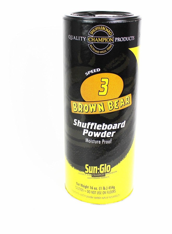 Sun-Glo Speed #3 (Brown Bear) Shuffleboard Powder Wax - Medium-Fast Speed for Optimal Control & Precision - 16 oz Shaker Can - Image 1