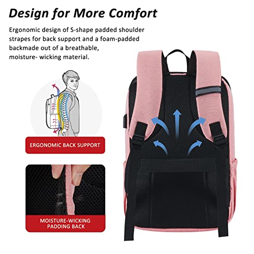 MAXTOP Deep Storage Laptop Backpack with USB Charging Port[Water Resistant] College School Computer Bookbag Fits 17 Inch Laptop - Image 4
