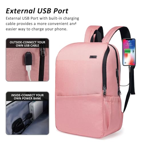 MAXTOP Deep Storage Laptop Backpack with USB Charging Port[Water Resistant] College School Computer Bookbag Fits 17 Inch Laptop - Image 3