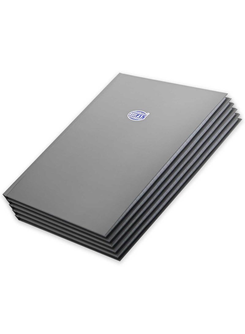 FIS Pack of 5 Hard Cover Notebook A4 Single Line 100Sheets Graphite -FSNBA4SL100GP - Image 3