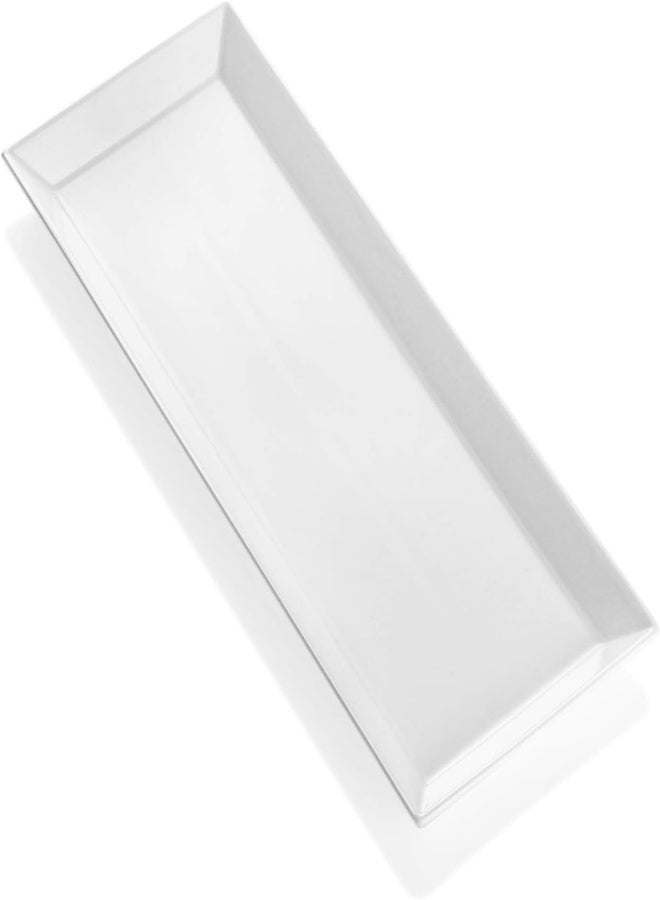 AKDC Sweese 701.000 White Rectangular Platter, Porcelain Serving Plate For Parties - 11.7 Inch - Image 1