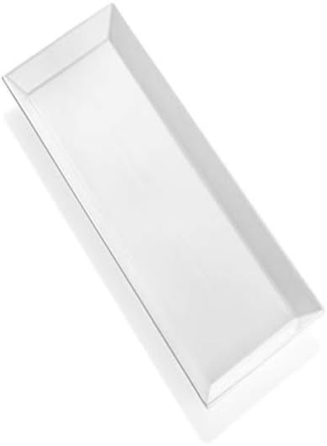 AKDC Sweese 701.000 White Rectangular Platter, Porcelain Serving Plate For Parties - 11.7 Inch - Image 3