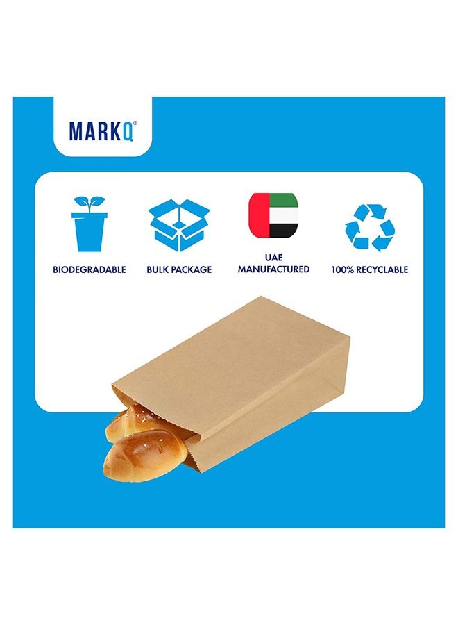 MARKQ 25 Bags Kraft Brown Large Paper Bags Recyclable Lunch Bags Cookies Bags, Grocery Bags, Wedding Gift Bags, Party Bags 33.50 x 15 x 10.5 cm  - Image 3