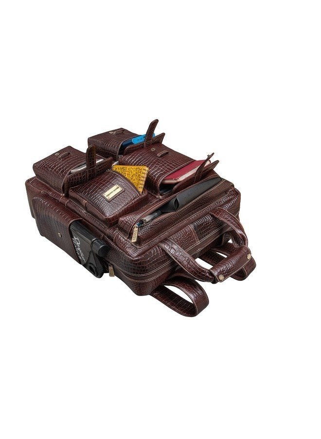 BRAND LEATHER Luxury Top Grain Genuine Leather Unisex Backpack - Image 4