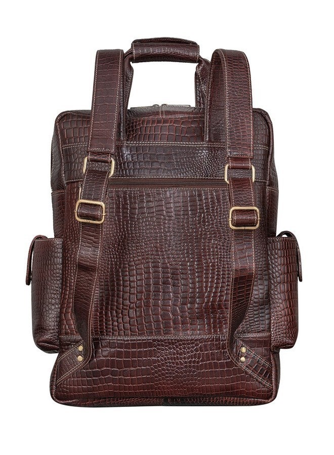 BRAND LEATHER Luxury Top Grain Genuine Leather Unisex Backpack - Image 2