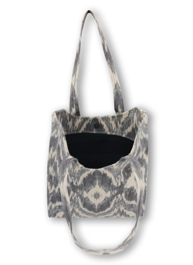 Gharibo Bags - casual printed linen tote bag w230013c - Image 1