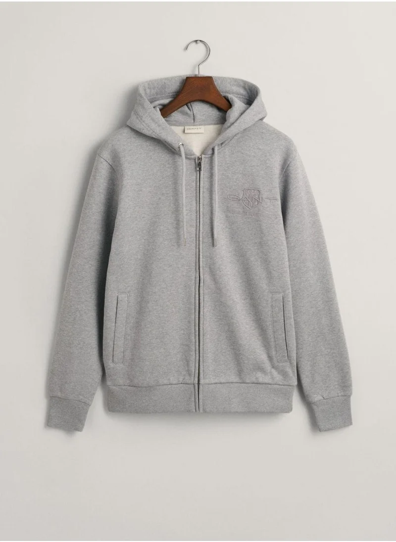 GANT Gant Tonal Shield Zip Hoodie