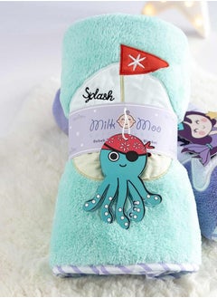 Milk&Moo Milk&Moo Sailor Octopus Baby Blanket, Blanket For Babies, Ultra Soft Infant Blanket For Stroller and Travelling, Colorful and Plush Animal Blanket For Baby Girls and Baby Boys  - Image 2