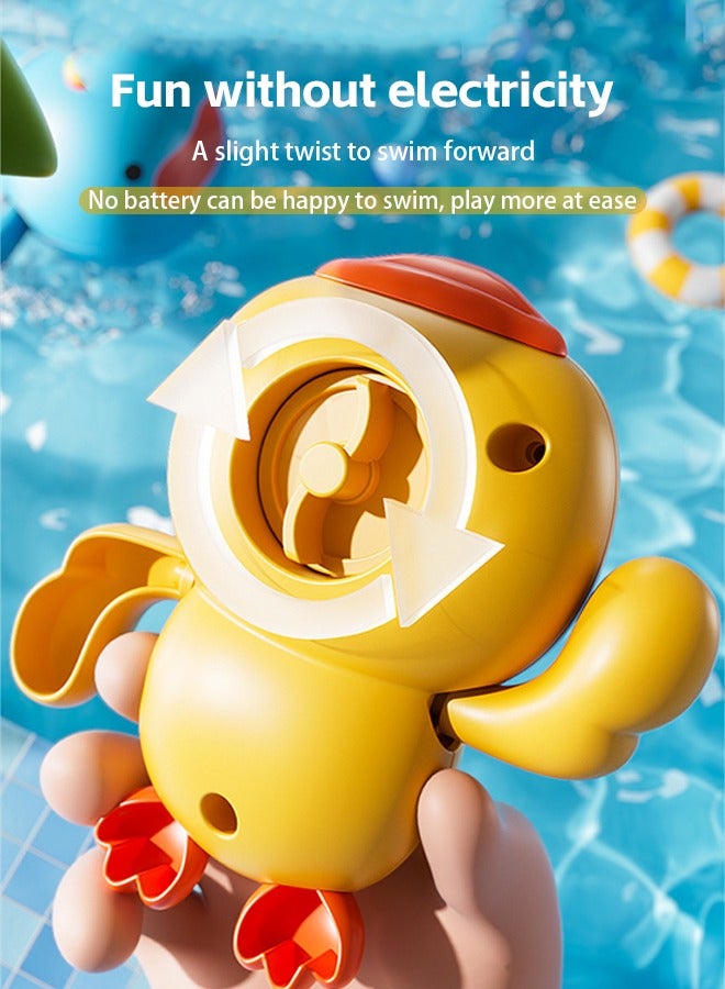 مجموعة ألعاب حمام للأطفال الصغار، 3 ألوان من البط السباحة، مجموعة حمام الطفل وألعاب المياه، حمام سباحة مع دش وبط ألعاب للأطفال - Image 3