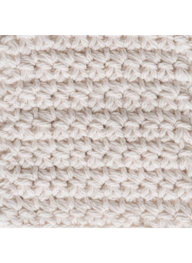 Lily Sugar 'N Cream The Original Solid Yarn, 2.5oz, Medium 4 Gauge, 100% Cotton - Ecru - Machine Wash & Dry - Image 3