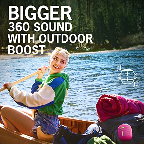 Ultimate Ears WONDERBOOM 3, Small Portable Wireless Bluetooth Speaker, Big Bass 360-Degree Sound for Outdoors, Waterproof, Dustproof IP67, Floatable, 131 ft Range - Hyper Pink - Image 3