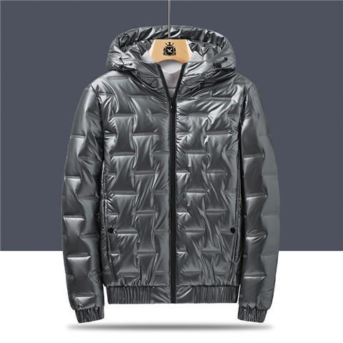 Winter Mens Trendy Hooded Padded Jacket Grey 