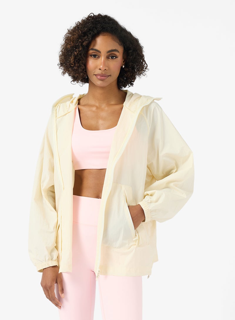 فورورد جاكيت طويل بغطاء رأس للمشي لمسافات طويلة - Image 1