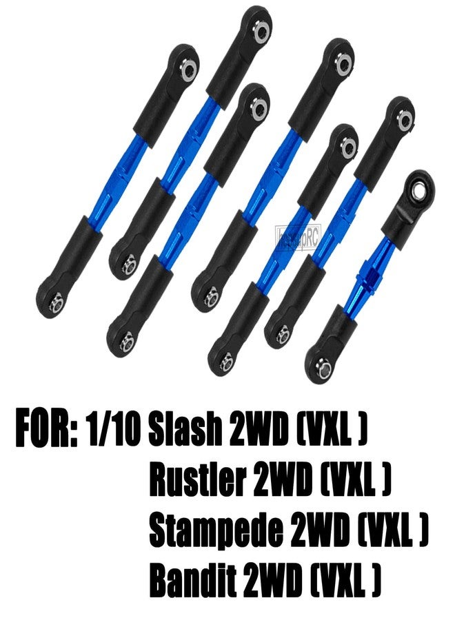 hopsupRC RC Adjustable Turnbuckles Upgrades Part for 1/10 Slash/Rustler/Stampede/Bandit VXL 2WD, Adjustable Turnbuckles Camber Links Toe Link,Navy Blue（7PCS - Image 2