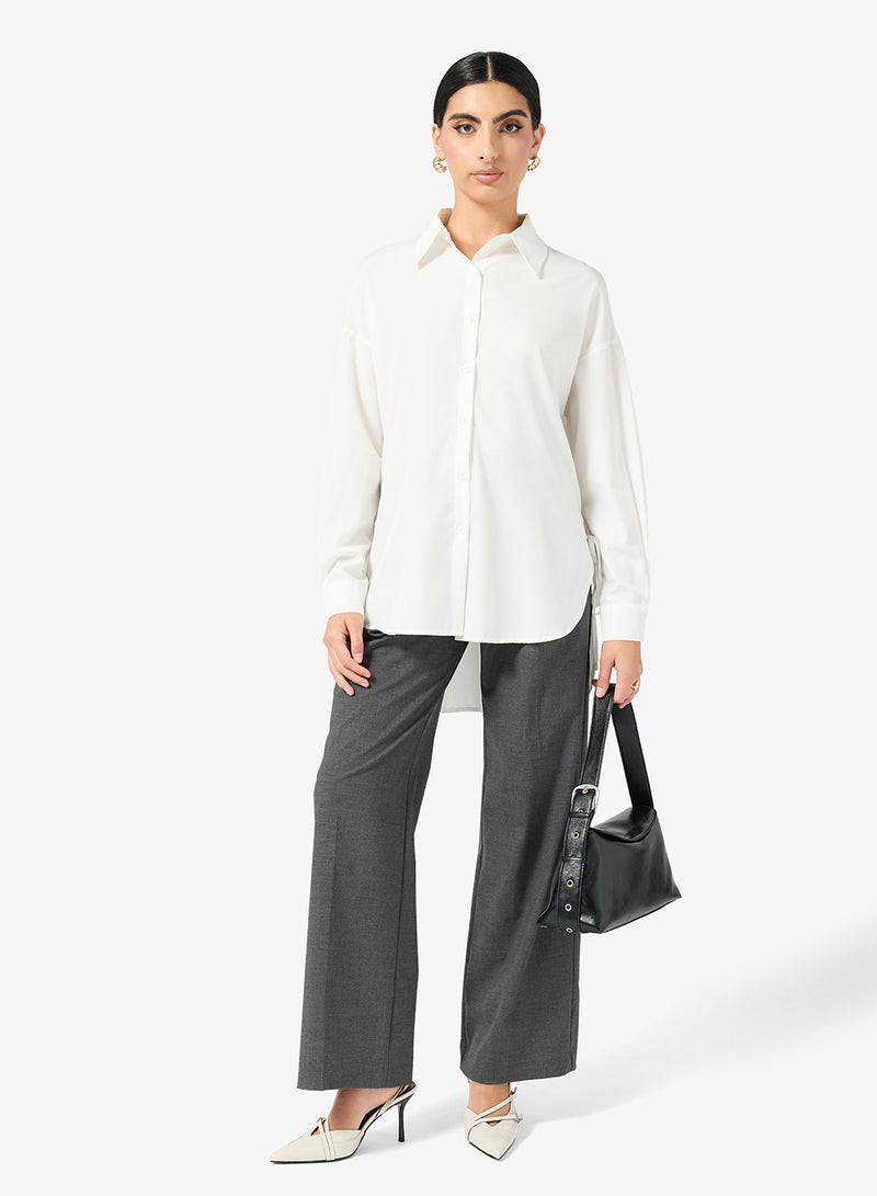 ELLA Button Down Shirt With Side Tie Up - Image 4
