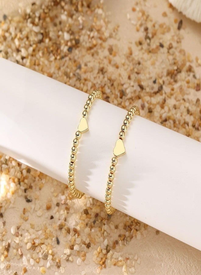 SKIRIFLA Mother Daughter Bracelets Jewelry Set for 2, Matching Heart Bracelets for Mother Daughter, First Day Of Kindergarten School Bracelet Gifts for Mommy and Me, Back To School Bracelet-Mommy(Heart) - Image 3