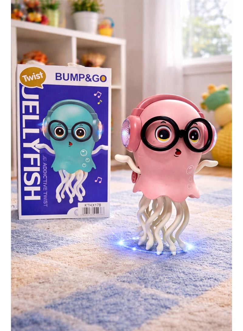 Jellyfish Bump & Go Musical Toy for Kids – Light Up Dancing Octopus Toy with Music, Automatic Obstacle Avoidance, Educational Interactive Toy for Toddlers Boys & Girls - Image 2