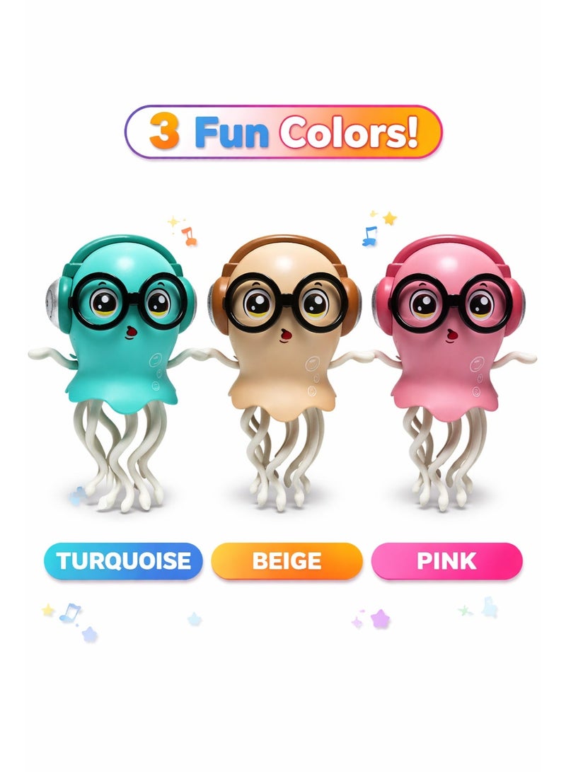 Jellyfish Bump & Go Musical Toy for Kids – Light Up Dancing Octopus Toy with Music, Automatic Obstacle Avoidance, Educational Interactive Toy for Toddlers Boys & Girls - Image 4