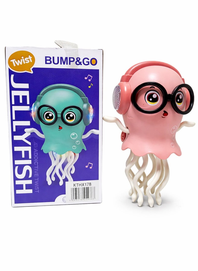 Jellyfish Bump & Go Musical Toy for Kids – Light Up Dancing Octopus Toy with Music, Automatic Obstacle Avoidance, Educational Interactive Toy for Toddlers Boys & Girls - Image 5
