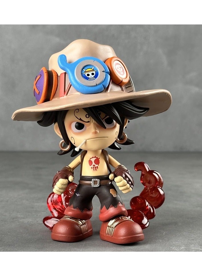 ONE PIECE GK Ultrablue mini Edition Ace Action Figure: Portgas D. Ace Anime Figure Display, Approx. 15CM Height, PVC Material  - Image 3