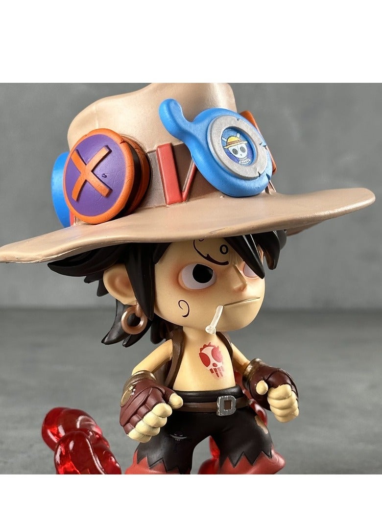 ONE PIECE GK Ultrablue mini Edition Ace Action Figure: Portgas D. Ace Anime Figure Display, Approx. 15CM Height, PVC Material  - Image 5