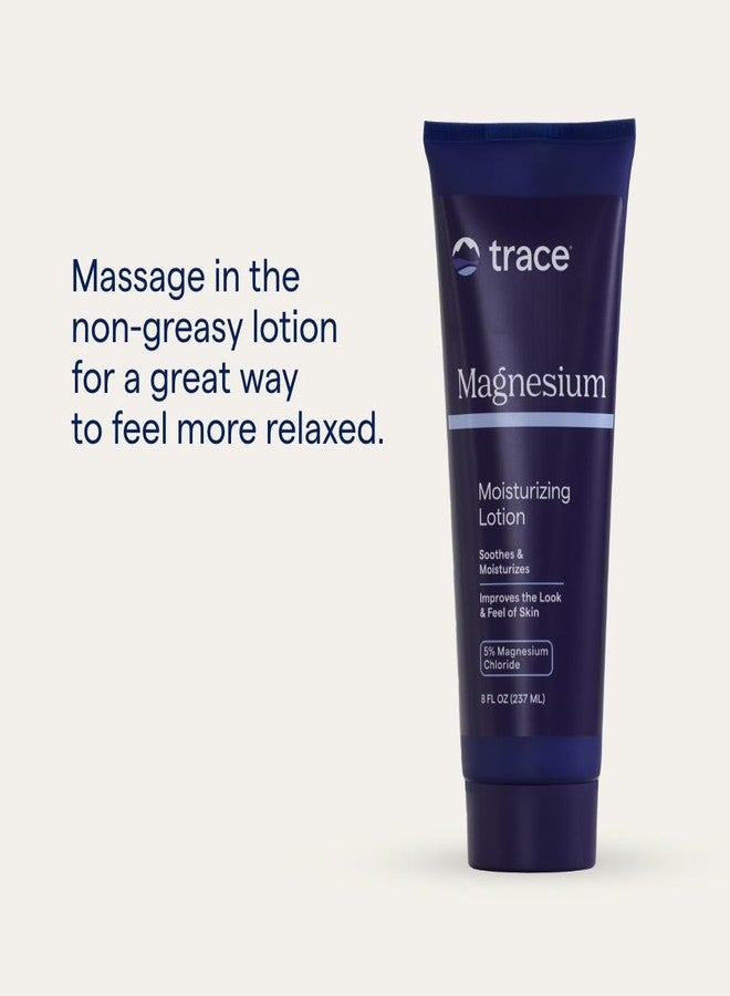 Trace Minerals Magnesium Moisturizing Lotion - Clean Magnesium Cream for Smooth, Soft Skin - Supports Muscles - Hydrates & Easily Absorbs - Aids Against Blemishes - Unscented - 8 fl oz - Image 4
