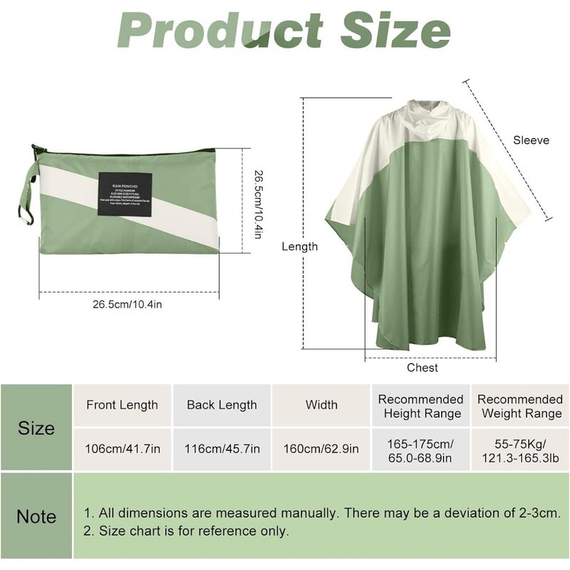 Outdoor windproof reusable ripstop nylon raincoat with hood, black, lightweight breathable waterproof quick-dry for women and men - Image 3