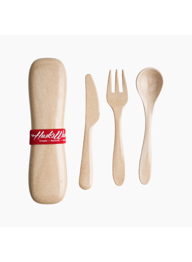 Zinnia Melamine Cutlery Set – Spoon, Fork & Knife - Image 1