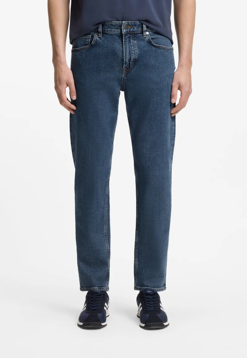 BOSS Regular-fit jeans in stretch cotton