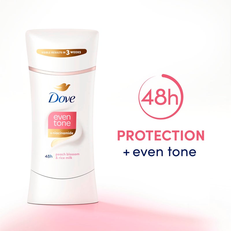 Dove دوف مضاد التعرق مزيل العرق على شكل عصا برائحة زهرة الخوخ وحليب الأرز 3 قطع 2.6 أونصة - Image 4
