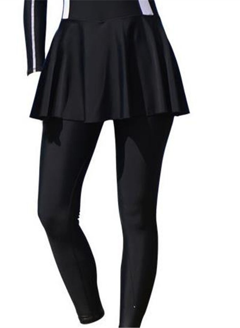 Full body sun protection swimsuit women's one-piece long-sleeved trousers slimming swimsuit set - Image 5