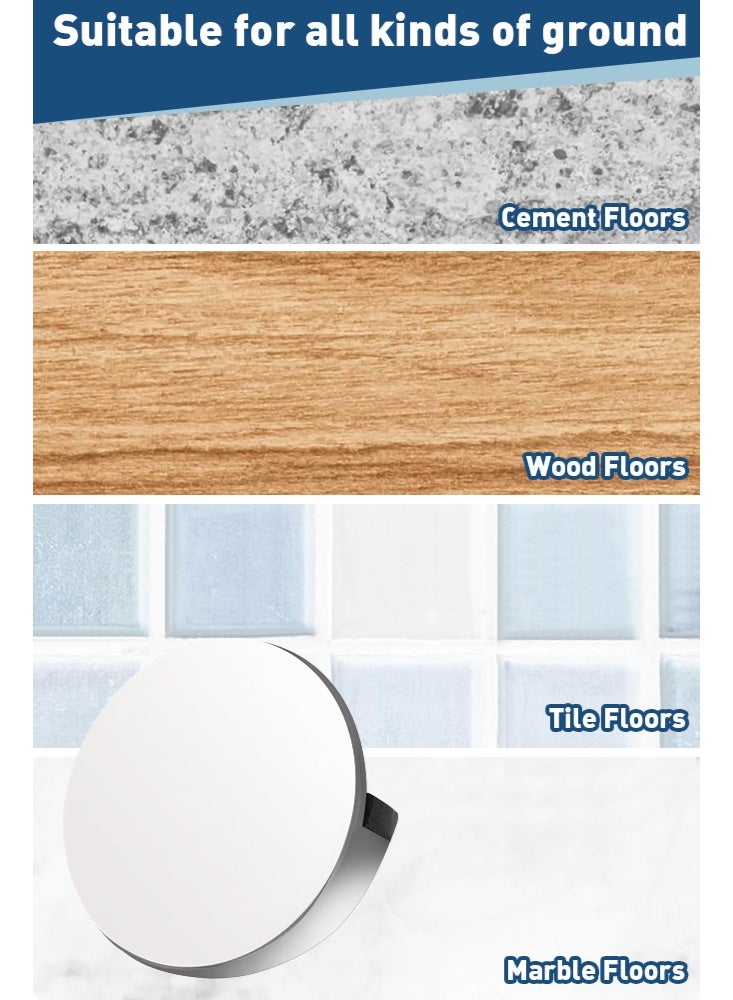 Forthcan No-Drill Door Stopper, Rubber and Stainless Steel Wall Protector for Glass Doors and Security Doors, Silver, Set of 4 - Image 4