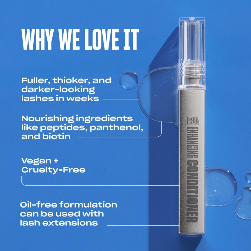 BABE ORIGINAL Babe Lash Enhancing Conditioner - Conditioning Serum for Eyelashes, with Peptides and Biotin, Promotes Fuller & Thicker Looking Lashes, Companion to Essential Lash Serum | 1mL, Starter Supply - Image 3