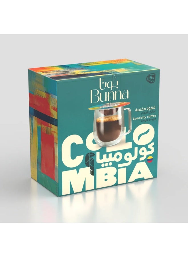 BONA Bunna UFO Drip Coffee Colombian 5 Sachets - Image 1