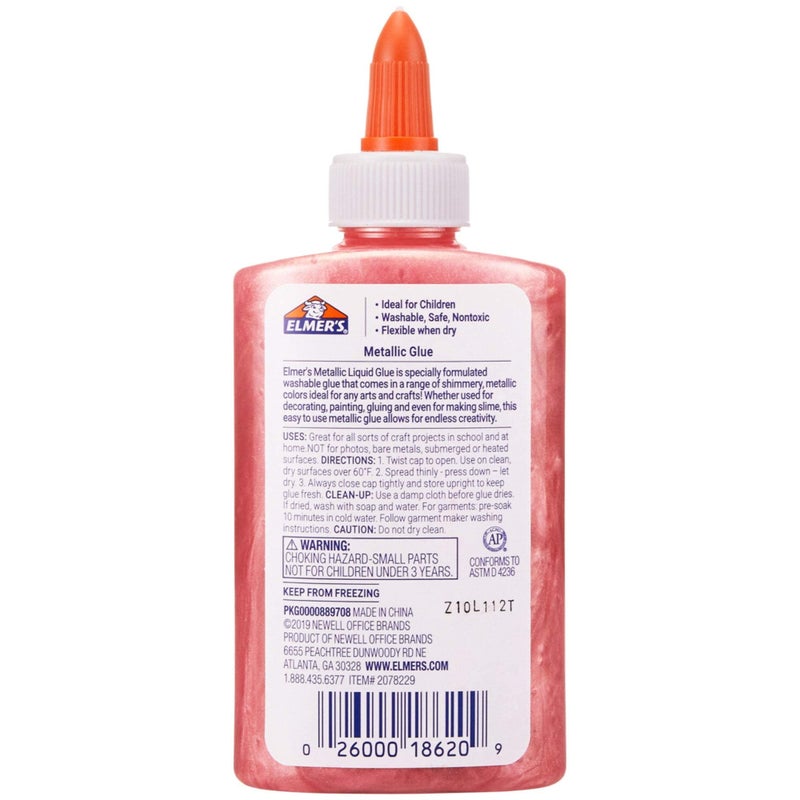 Elmer's Metallic School Glue, 5 Ounces, Pink - Image 3