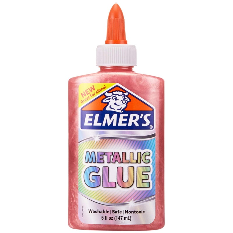 Elmer's Metallic School Glue, 5 Ounces, Pink - Image 1