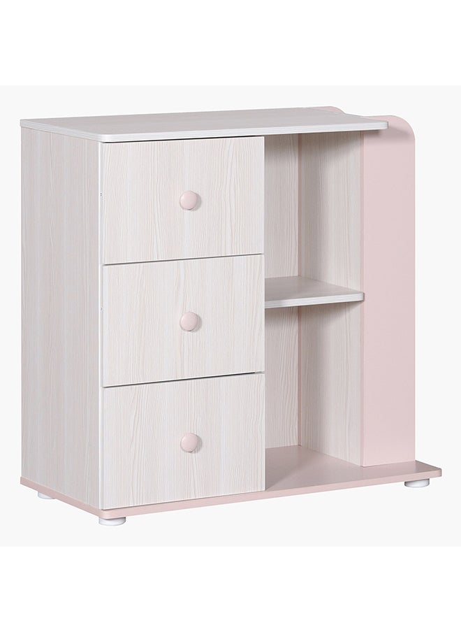 Anna 3-Drawer Open Shelves Dresser without Mirror