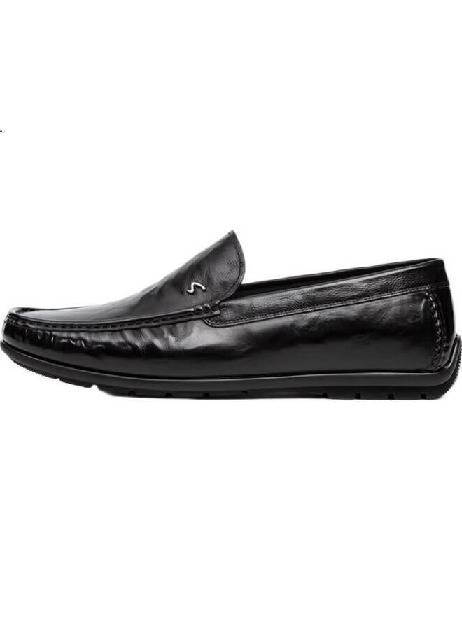 Satchi Men'S Shoes, Cowhide Slip-On Loafers, Penny Loafers, 752422232Z, Black, Size 42 - Image 3