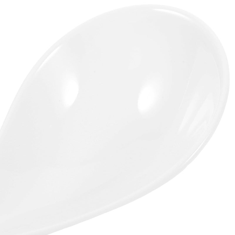 White Ceramic Soup Spoons Set of 3 Asian Ramen Noodles Dumplings Pho Flatware - Image 4