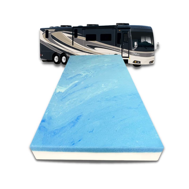 FoamRush FoamRush 7Inch Bunk 30 x 72 Gel Memory Foam RV Mattress Replacement Medium Firm Comfort Pressure Relief Support Made in USA Travel Camper Trailer Truck Cover Not Included