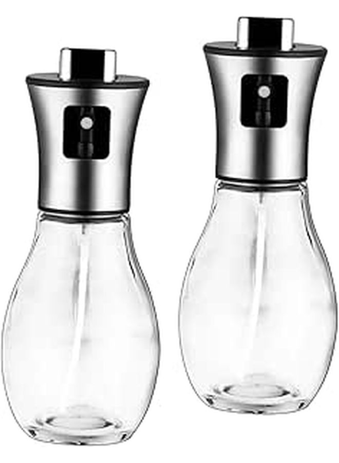 250ml Stainless Steel Oil Spray Bottle 2 Pack for Air Fryer Salad BBQ - Image 1