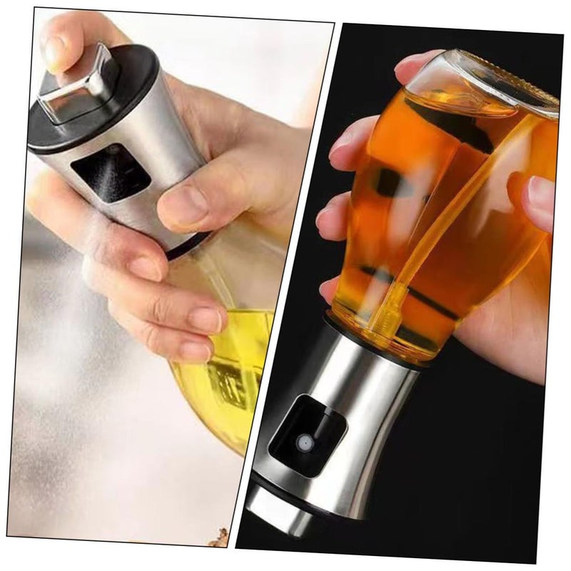 250ml Stainless Steel Oil Spray Bottle 2 Pack for Air Fryer Salad BBQ - Image 5