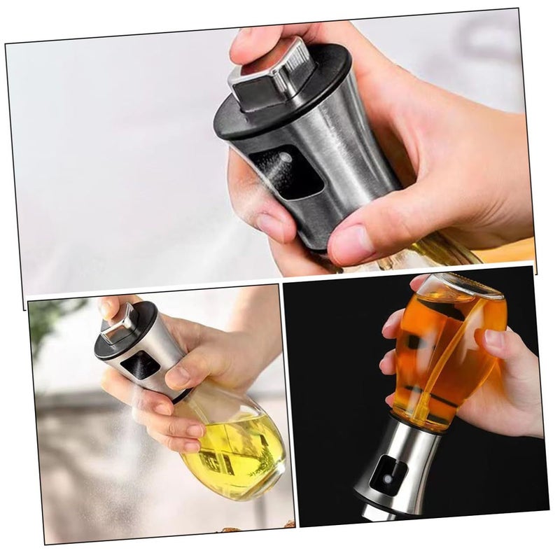 250ml Stainless Steel Oil Spray Bottle 2 Pack for Air Fryer Salad BBQ - Image 4