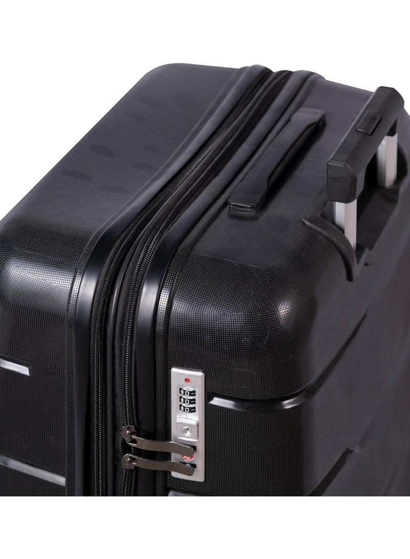 Complete 3-Piece Luggage Set – Unbreakable PP, Black, Shockproof Frame & Heat-Resistant Durable Materials, Supports Over 150kg - Image 2