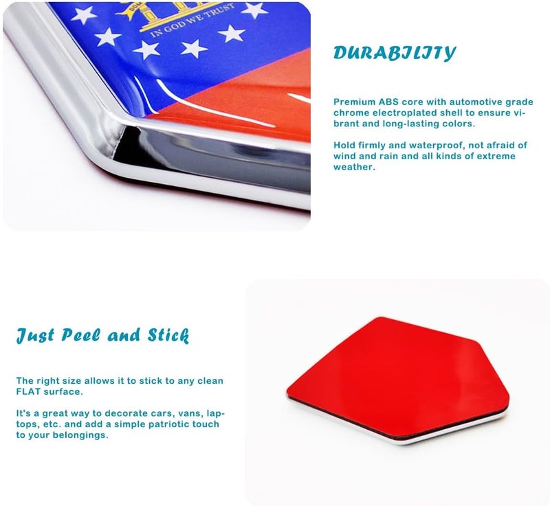 Overdecor 2 Pack Georgia Flag Decal Sticker Emblem Flags for Bumper - Image 3