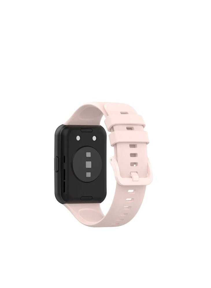 Light Pink Silicone Strap For Huawei Watch Fit 2 This Supple And Flexible Strap Is Great For Sports But Also For Everyday Wear - Image 3