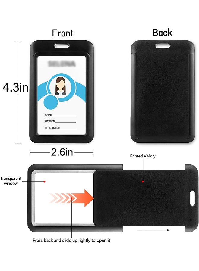 حامل شارات أسود قابل للسحب، حبال لبطاقات الهوية وبطاقات الأسماء وحاملات البطاقات العمودية، بكرة شارة حبل قابلة للفصل والسحب، هدايا للمعلمين والممرضات والعاملات والنساء في المكاتب - Image 3