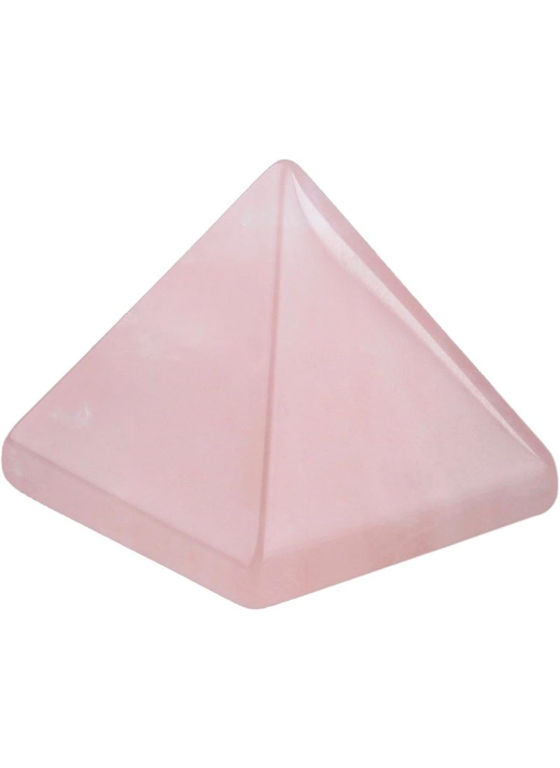 mookaitedecor mookaitedecor Healing Crystal Pyramid Stone Energy Points Meditation Home Decor,Rose Quartz 